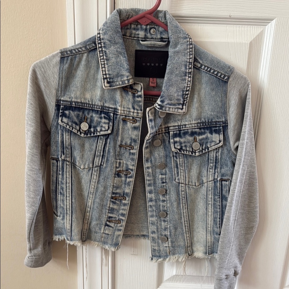 Blank NYC Blue and Gray Jean Jacket Vintage Style